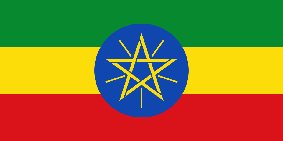 Ethiopia flag badge